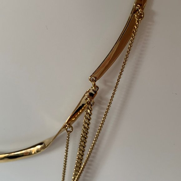 Stella & Dot gold tiered multi-chain necklace - Picture 6 of 8